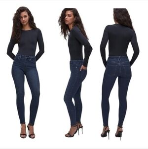 Good American Good Legs Skinny Jeans Dark Blue Size 2 /26 Excellent